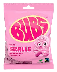 Bubs Sour Skalle Frambuesa (Calaveras Ácidas)